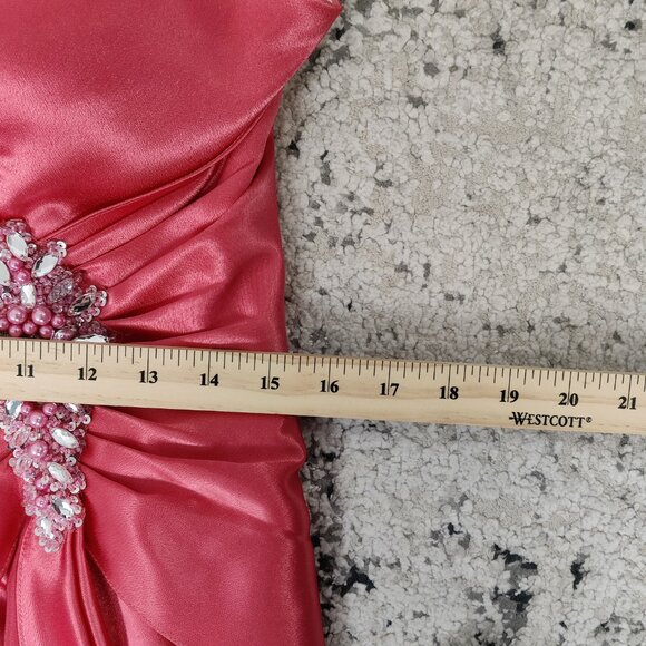 Modern Mais Women's Satin Evening Dress Sz 12 Graduation Wedding Party Cocktail - Picture 10 of 16